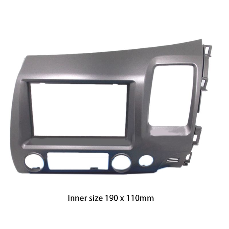 Precise 2X For Honda Civic 2006-2011 Stereo Radio Double 2 DIN Dash Kit Fascia Dash Panel Trim-RHD