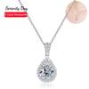 Serenity D Color 5ct Big Moissanite Necklace for Women Anniversary Gift S925 Silver Water Drop Pendant Neck Chain Fine Jewelry