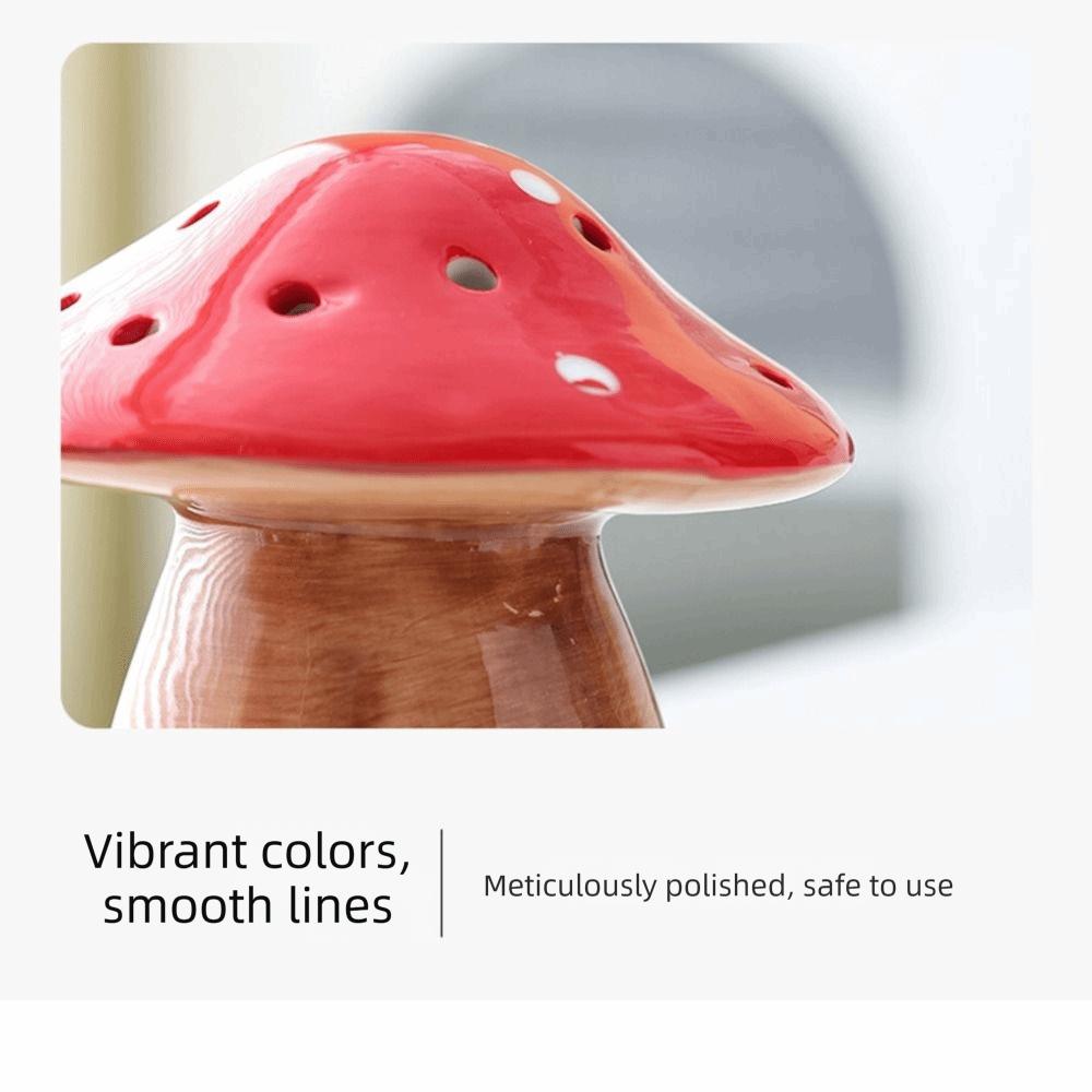 Energy Efficient Ceramic Mushroom Night Light Soft Glow Mushroom Nightlights  Bedside Lighting