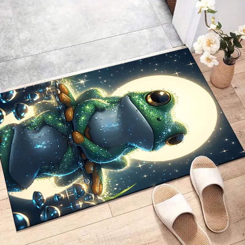 

Crystal Velvet Frog-Patterned Area Rug for Bedroom, Living Room, And Home Office Decor, Stylish Mat for Bedside A31 60cm x 90cm