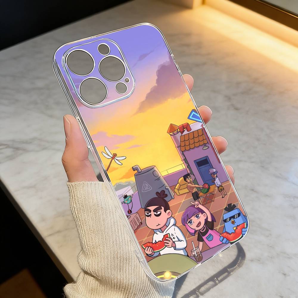 

S-Scissor Anime Seven Phone Case For iPhone 17 16 15 14 13 12 11 Mini Pro Max Plus Transparent Cover iPhone16pro