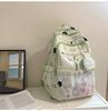 Schoolbag Japanese cute girl milk whirring mini backpack female Korean version dopamine plaid cartoon small bar pain bag