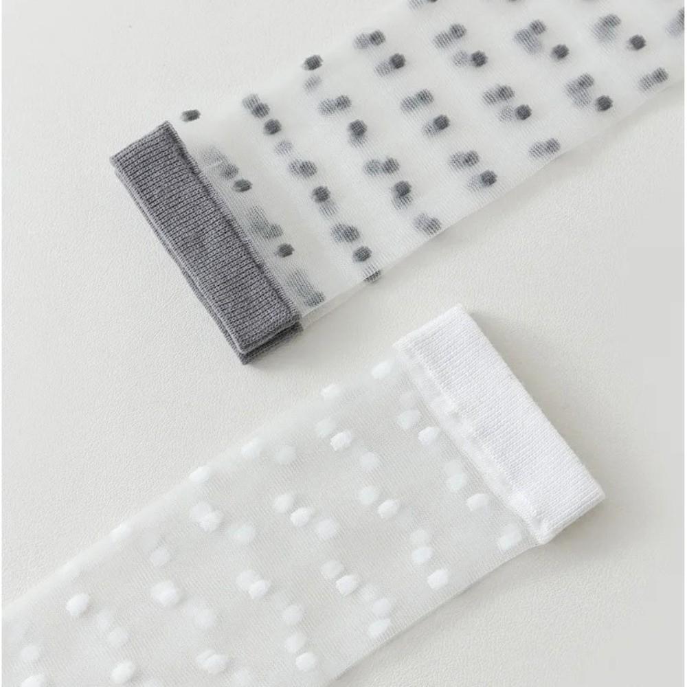 Transparente Damenstrümpfe Kristallseide Gepunktete Socken Süße Lange Socken Süße Mädchen