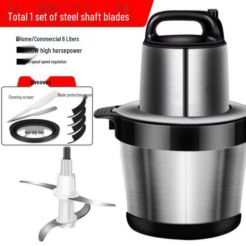 2025 Dual Fan Copper Motor Meat Grinder: 6L/10L High Power Commercial & Household Large Capacity