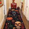 Halloween Runner Rug Abstract Pumpkin Skull Carpet Kitchen Anti-Slip Spider Web Printed Rugs for Living Room Home Decor
