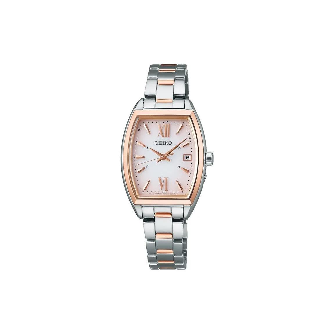 

SEIKO Solar Quartz Movement Gold Plated Stainless Steel Strap Watch Women s Watch White Dial SWFH126 White Dial