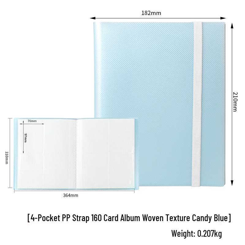 360-Slot Multi-functional A4 Card Album for Yu-Gi-Oh! & Pokémon Star Cards with Nine-Grid Woven Texture
