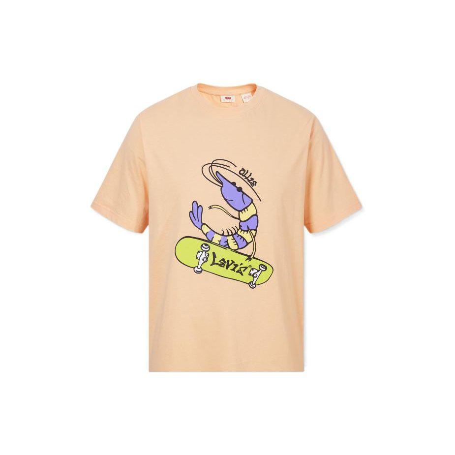 

Мужская футболка Levis с круглым вырезом, принтом и коротким рукавом, оранжевая A6385-0001 S