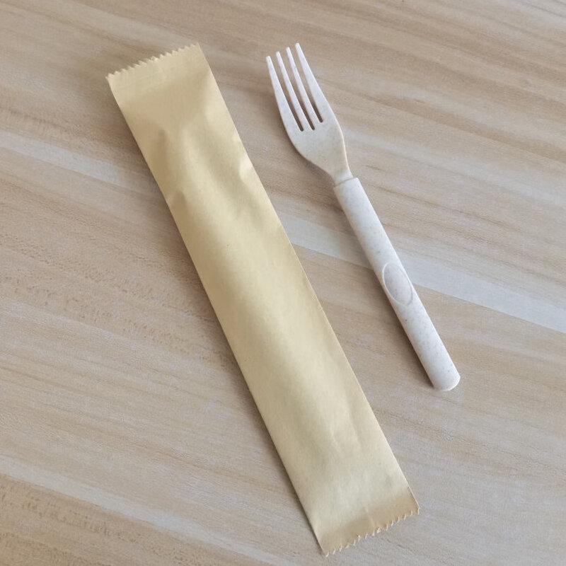 ZISIZ Disposable Spoon Fork with Tissue