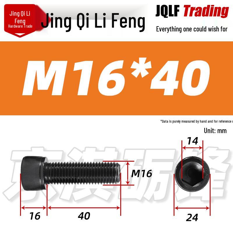 M6-M24 High-Strength Black Hex Socket Reverse Thread Cap Screw