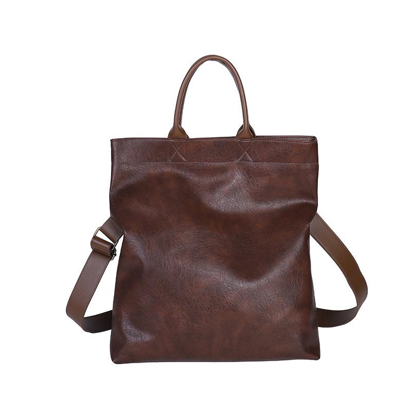 

Fashionable Retro Tote Bag with Trendy and Simple Design, Single Shoulder Bag with Large Capacity, Crossbody Bag кавовий/червоний