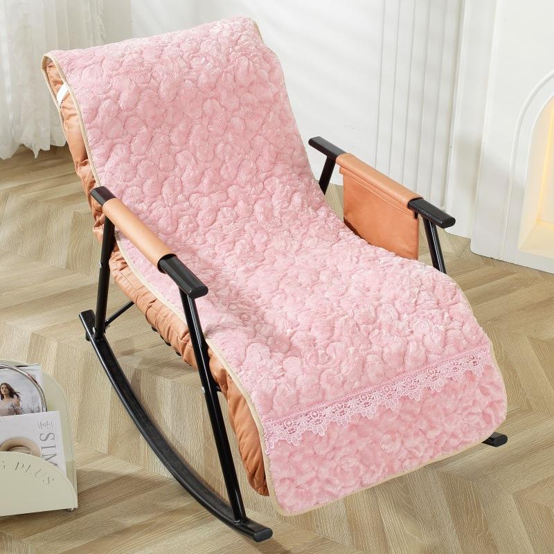 Modern Minimalist Style Office Lounge Chair Plush Cushion Backrest Integrated Thick Anti Slip Folding Bed Rocking Chair Cushion
