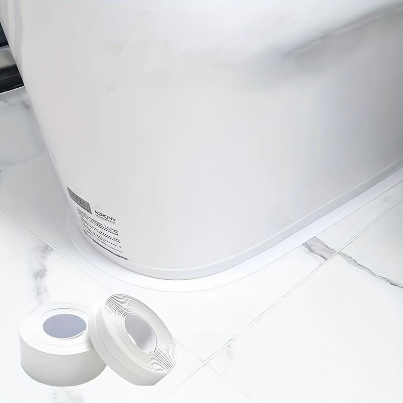 1 Roll Bathroom Shower Tub Sealing Tape, White PVC Self-adhesive Waterproof Wall Sticker Suitable For Bathrooms, Sinks, Bathtubs