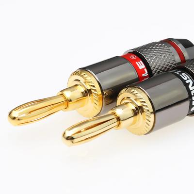 10Pcs 4mm Gold Plated Copper Banana Plug Connector For Audio Video Speaker Adapter Cable Wire Amplifier Terminal Connectors Kit