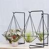 Artistic Metal Plant Holder Geometric Durability Iron Garden Shelf For Living Room Balcony Decoration