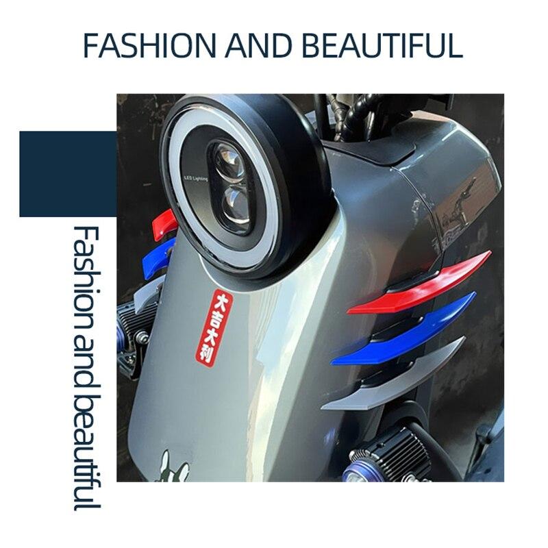2PCS Motorcycle Modification Wind Wing Motorbike Body Decoration Moto Front Side Spoiler Aerodynamic Wing Set Motorbike Accessor