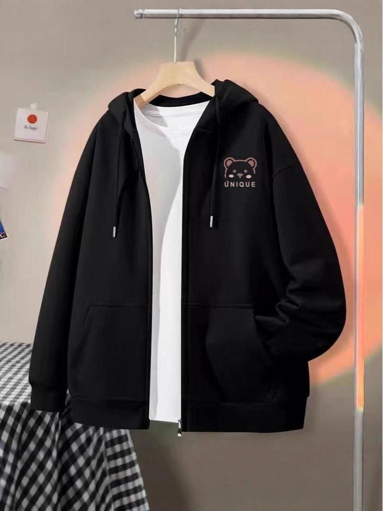 Women's Korean-Style Hooded Cardigan: Heavyweight Spring/Autumn Jacket for Students