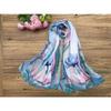 Spring and Summer Women's Chiffon Printed Scarf Sun Protection Thin Silk Scarf Shawl Beach Butterfly Scarf