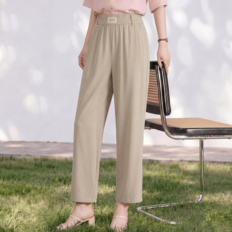 Yuzhaolin Women s Summer Elastic Waist Wide-Leg Pants 4XL