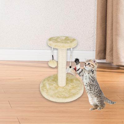 Interactive Cat Tree Tower with Feather Toy for Playful Kittens