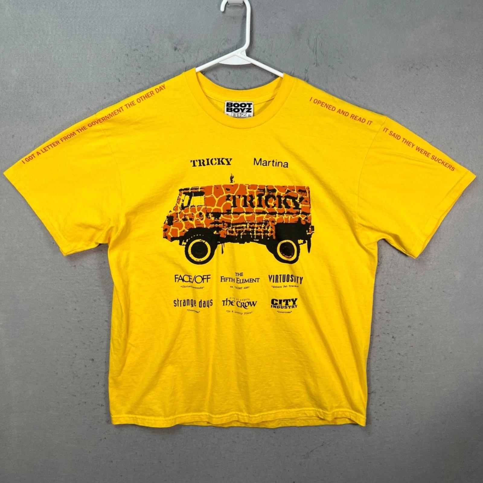 

Boot Boyz Biz Tricky Martina Yellow Graphic T-Shirt Mens XL Cotton Crewneck S
