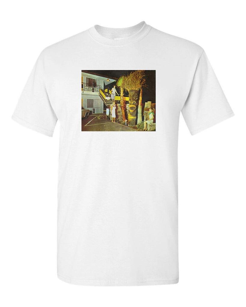 Retro Tiki T Shirt White Cotton Bar Mug Restaurant No. 68 Resort Hotel
