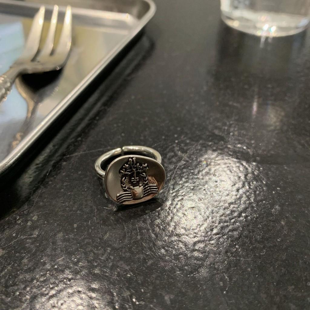 

Трендовое серебряное кольцо S925 с регулируемым открытым крабом для женщин, выполненное в ретро-римской эстетике J1348