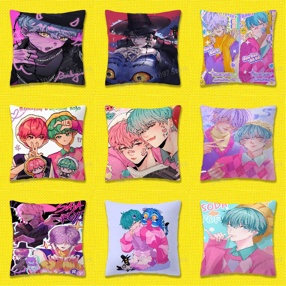 Federa Cuscino Decorativo Saja Boys D-Demon H-Hunters Quadrata Per 45x45cm 40x40cm 55x55cm 50x50cm 30x30cm Federa Cuscino Auto