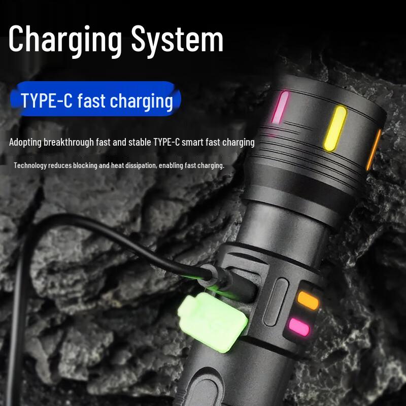 S12 Outdoor Rechargeable White Laser Flashlight 2-Pack