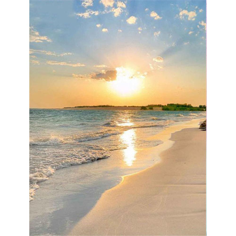 Diamond Painting Seaside Full Square Cross Stitch Kits 5D Diamond Embroidery Landscape Mosaic Door Needlework Home Decor