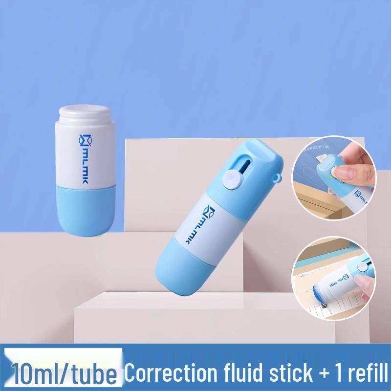 Quick-Dry Thermal Paper Correction Fluid with Box Opener – No Mess, Privacy Safe, Anti-Disclosure Covering for Express Delivery Codes