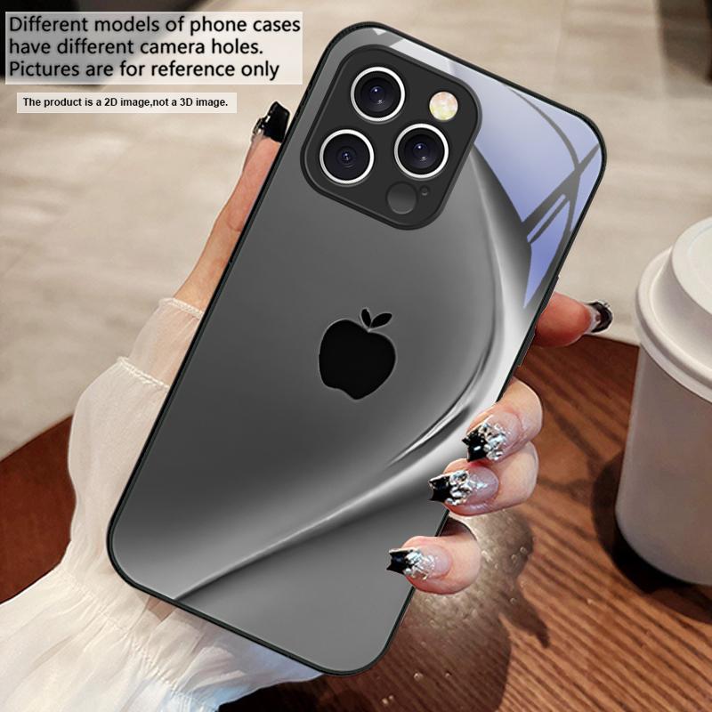 Simple Gradient Purple For iPhone 16 E 15 14 13 Plus 12 mini 11 Pro Max XR Xs Max 16E X 7 8 6 6S 22 Tempered Glass Phone Case