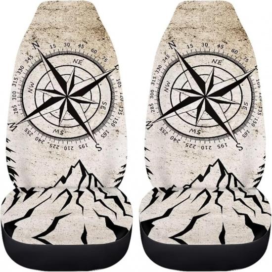 Bright Blossoms Colorful Boho Floral Print Car Seat Covers For Women,Universal Auto Front Seats Protector Fits For Car,SUV Sedan,Truck