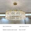Nordic Luxury Living Room LED Crystal Light Living Room Bedroom Dining Room Chandelier Gold Glossy Ring Design Lighting Fixture