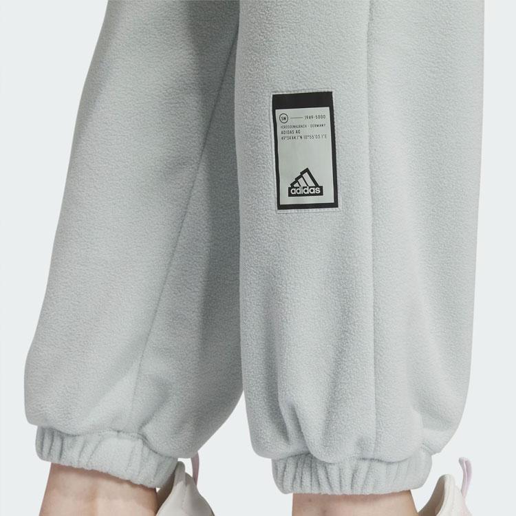 Adidas City Escape Fleece Pants Solid Color Logo Jogger Knit Sports Pants Women Pants Silver-Gray IP7039