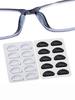 5pairs Eyeglasses Anti Slip Nose Pads Soft Silicone Adhesive Glasses Nose Pads for Plastic Frame Glasses Sunglasses(Black/White)