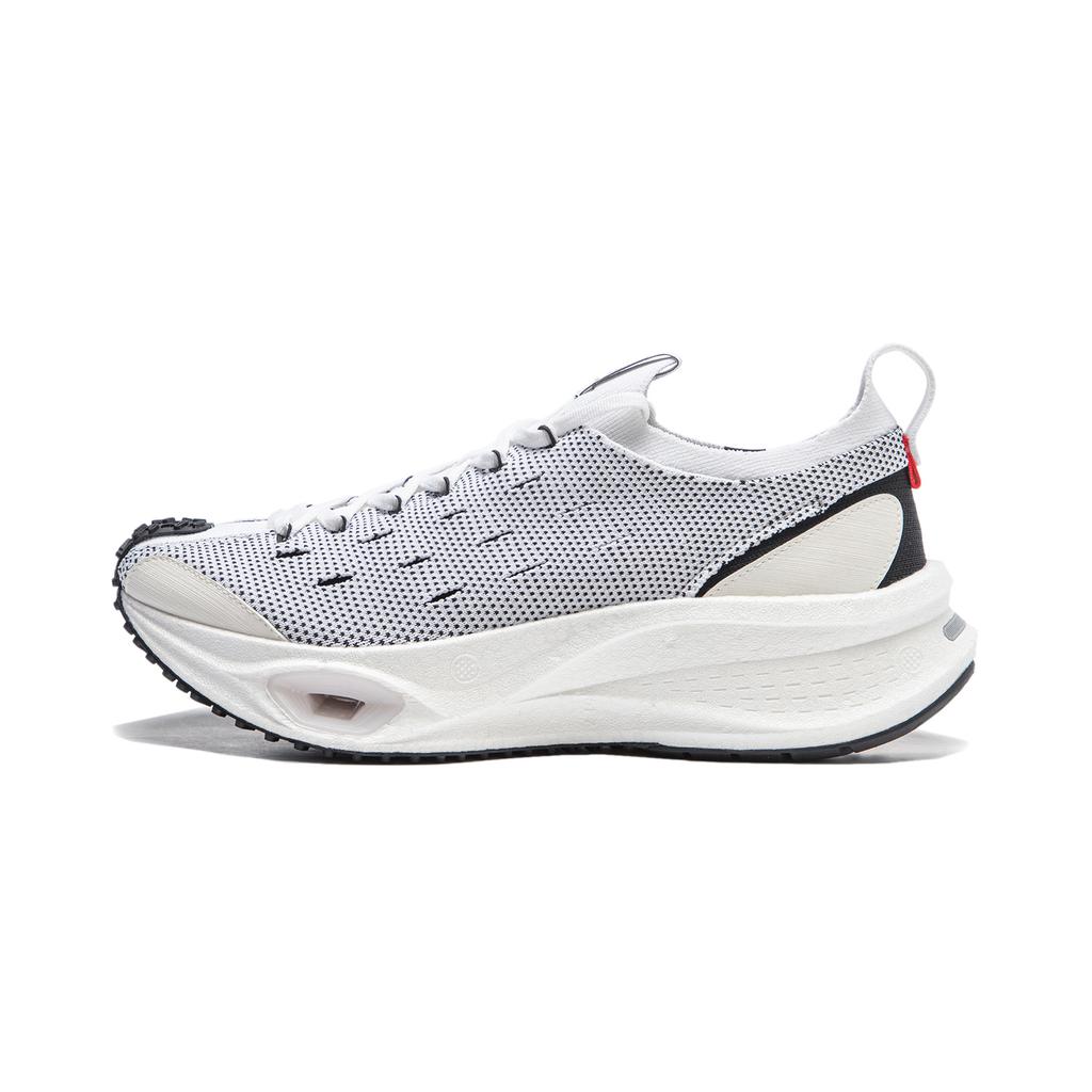 New LiNing Cushioning Wear Resistant Low Top Running Shoes Unisex White Black AZGU001-2