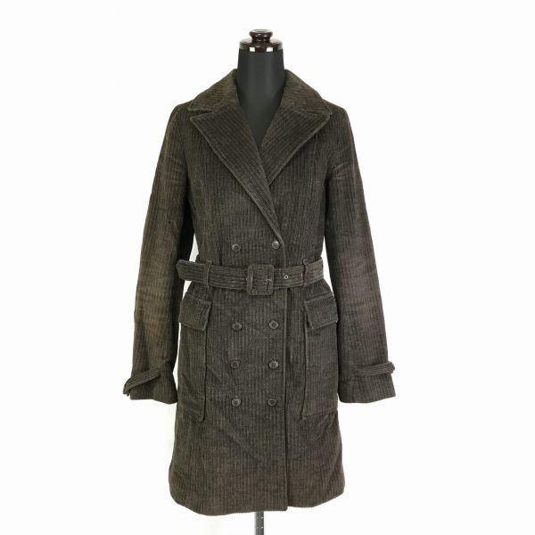 

Сделано во Франции/Пальто из вельвета PAUL & JOE с поясом/Женский размер S/36/Коричневый/