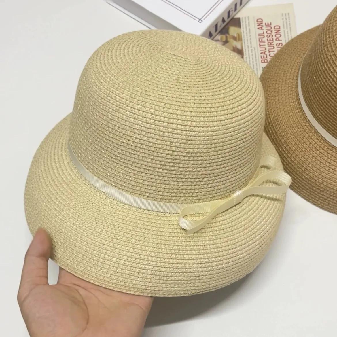 

WTEMPO Весна-лето, широкополые соломенные шляпы с круглым верхом, женские складные модные солнцезащитные шляпы с регулируемым поясом и бантом 1pc бежевый