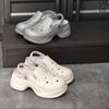 2025 summer new thick-soled cloud hole shoes women's height increase non-slip outer wear stepping on shit seaside beach shoes sandals