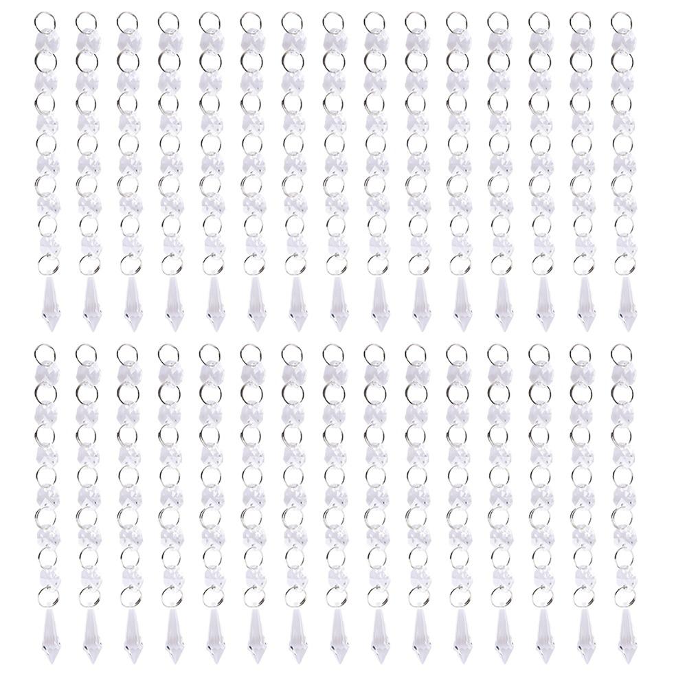 30pca Transparent Clear Crystal Strands DIY Craft Acrylic Hanging Crystals  Home Decoration