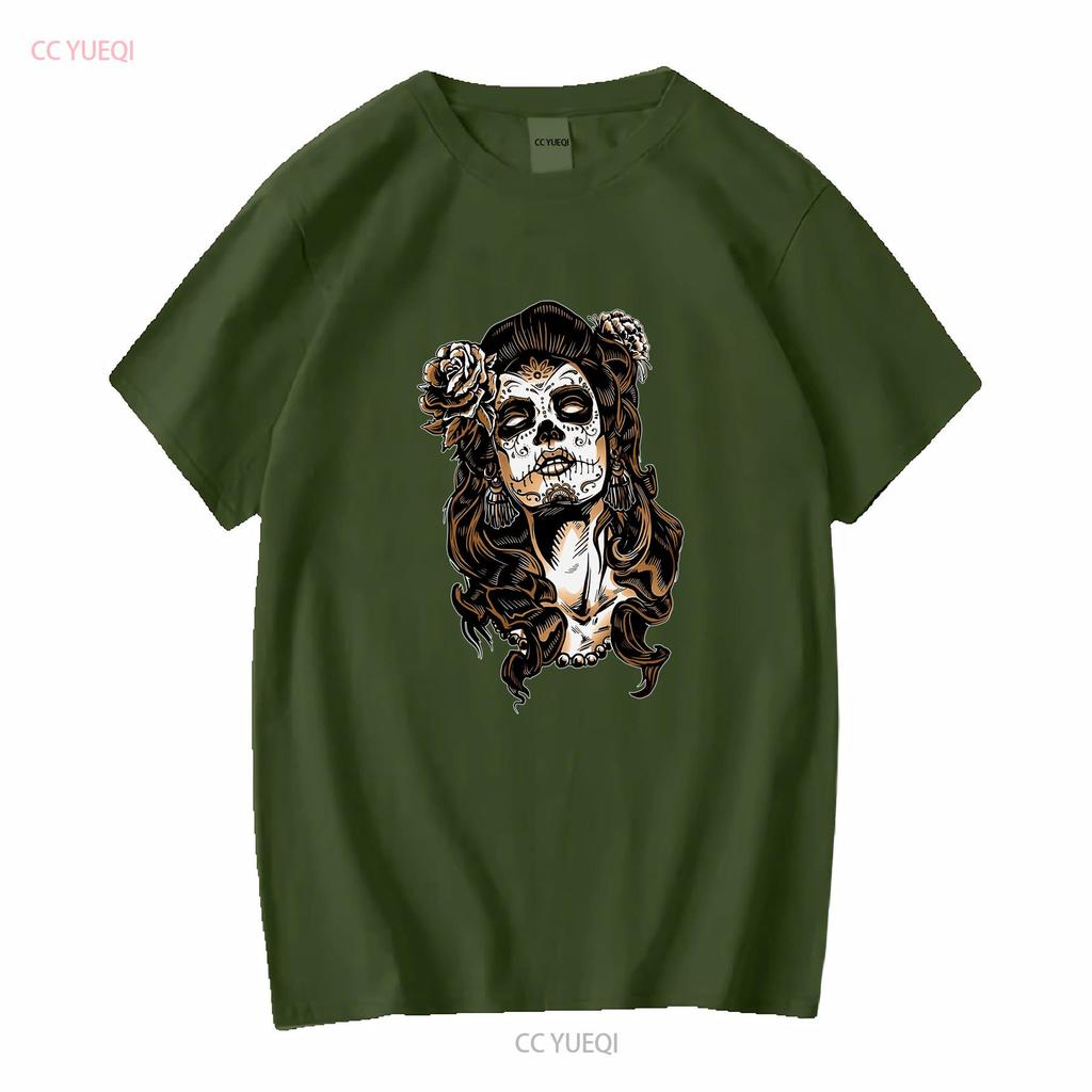 CATRINA Tattoo Mexico Calavara Pin Up T Shirt Mexican Death Head vintage Washed Slightly Soft designer clothes Stylish