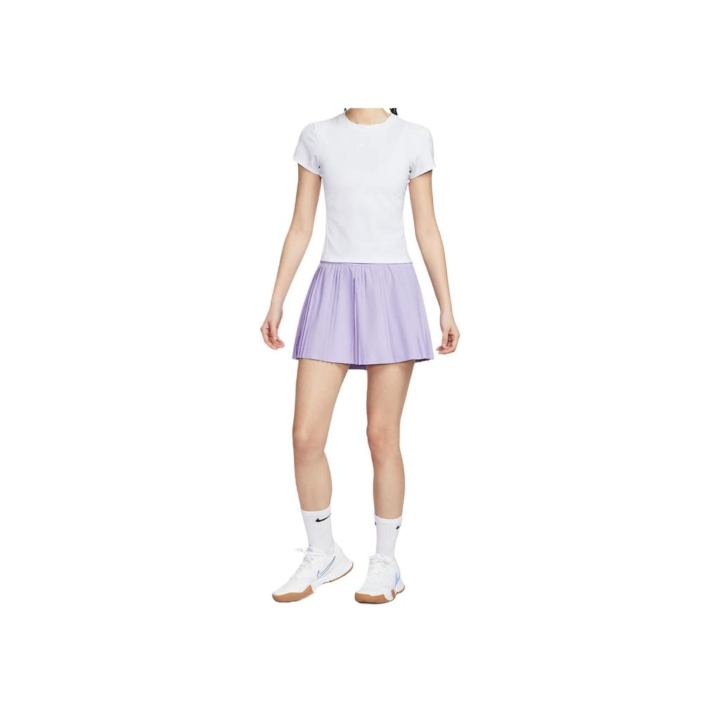Nike Kort Przewaga Dri-Fit Proste Modne Wszechstronne Klasyczne Średnio Wysokie Spodnie Tenisowe Damskie do dołu Hortensja-Fioletowy FZ6513515