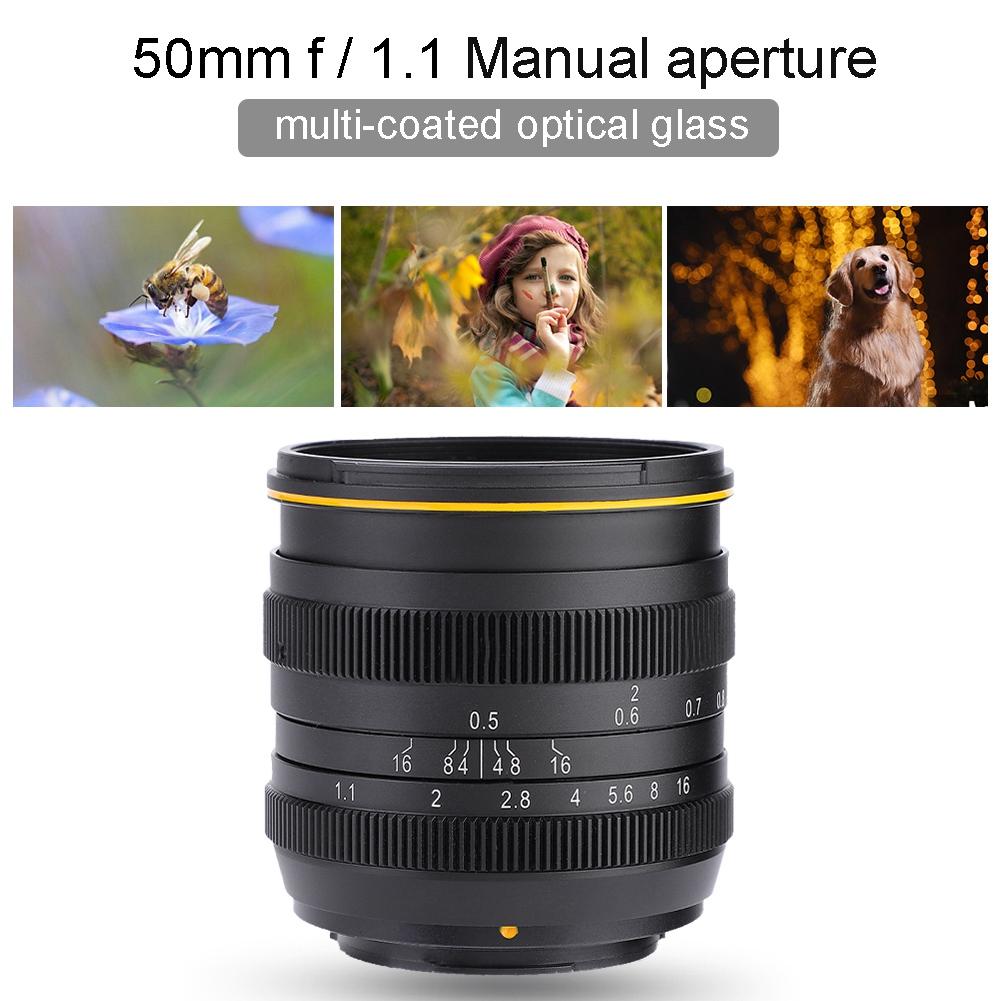 Kamlan 50mm F1.1 APS-C Large Aperture Manual Focus Lens for Mirrorless Cameras (for M43)