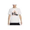 Round Neck Printed Drop Shoulder Short Sleeve T-Shirt Men Tops Mountain-White FZ5278-121