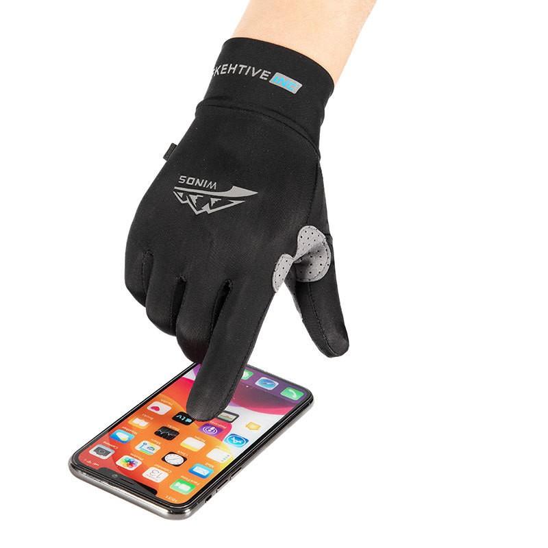 Men Women Ice Silk Gym Workout Fishing Gloves Full Finger UV Protection Breathable Durable