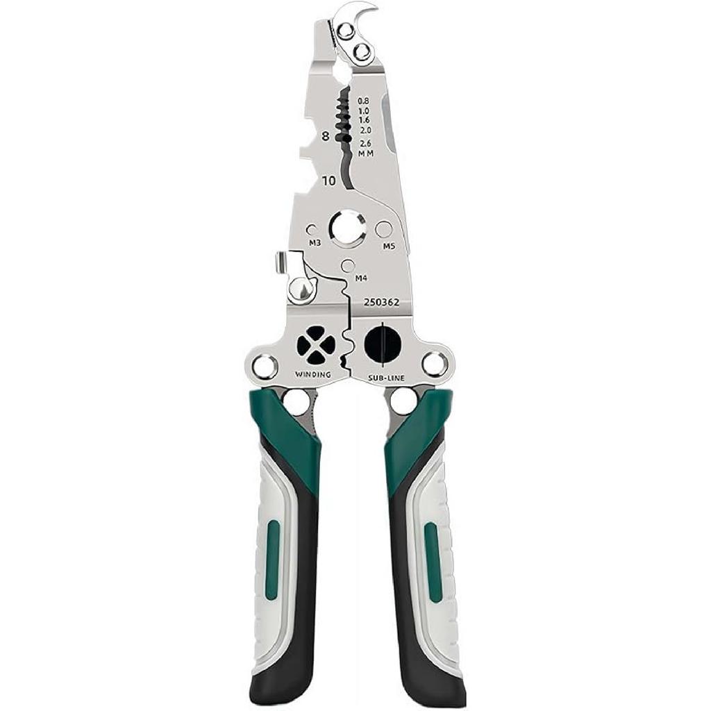 18 in 1 Foldable Wire Stripper,Wire Crimper Electrician Tool,Upgraded Multifunctional Stainless Steel Multi-Function Tool for