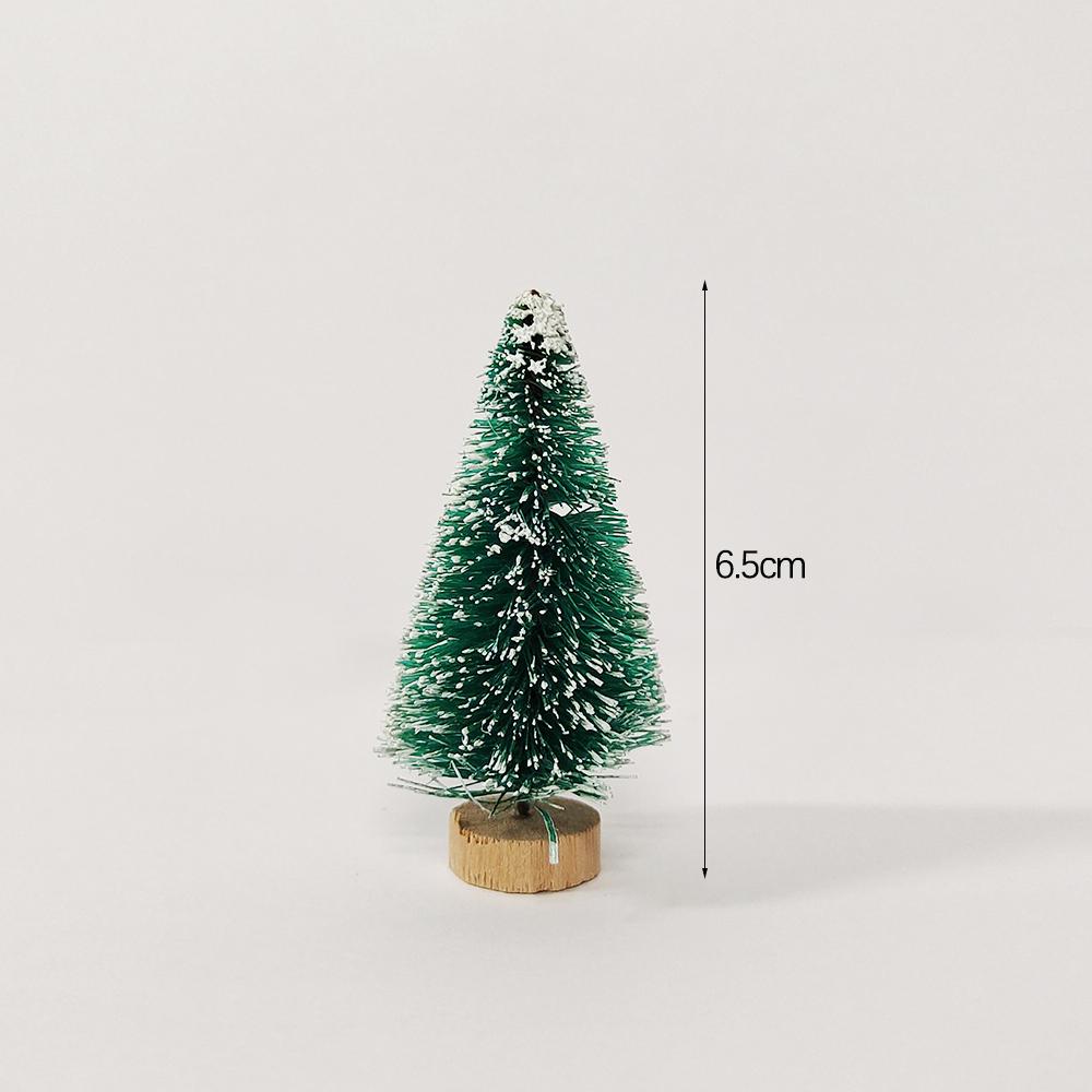 Mini Christmas Tree Ornament Artificial Cedar Pine Winter Snow Landscape Xmax Tree Tabletop Diy Craft Christmas Decoration 2023