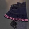 European & American Pleated Pink Denim Skirt for Women - Petite, Lightly Mature, Summer Style