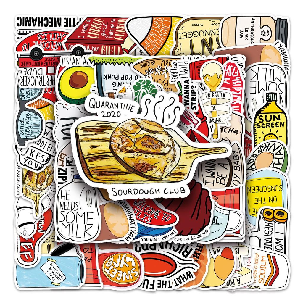 50 Reben Cartoon Kritzeln Kreativ Roller Laptop Auto DIY Dekorationsaufkleber